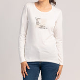 SORA - DAMSKA KOSZULKA Z DŁUGIM RĘKAWEM, 100% BAWEŁNY