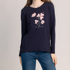 SORA - DAMSKA KOSZULKA Z DŁUGIM RĘKAWEM, 100% BAWEŁNY