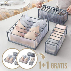 DRAWERGENIE® - 3-CZĘŚCIOWY ZESTAW ORGANIZERÓW DO SZAFY 1 +1 GRATIS