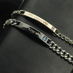 BRASNOLETKI DLA PAR KING&QUEEN