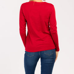 LUMA  - DAMSKA KOSZULKA Z DŁUGIM RĘKAWEM, 100% BAWEŁNY