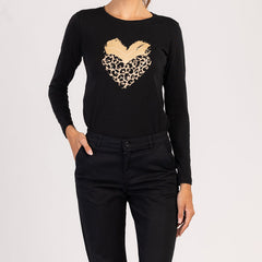 LUMA  - DAMSKA KOSZULKA Z DŁUGIM RĘKAWEM, 100% BAWEŁNY