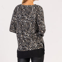 MIRA  - MODNY T-SHIRT DAMSKI Z DŁUGIM RĘKAWEM