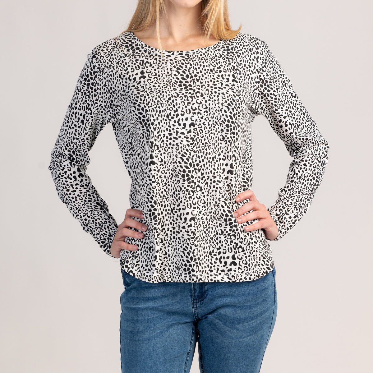 VIVA  - DAMSKA KOSZULKA Z DŁUGIM RĘKAWEM, 100% BAWEŁNY