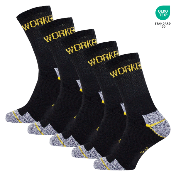 WORKDRY™ – SKARPETY ROBOCZE 5W1 Z CERTYFIKATEM OEKO‑TEX (ZESTAW 5 SZTUK)
