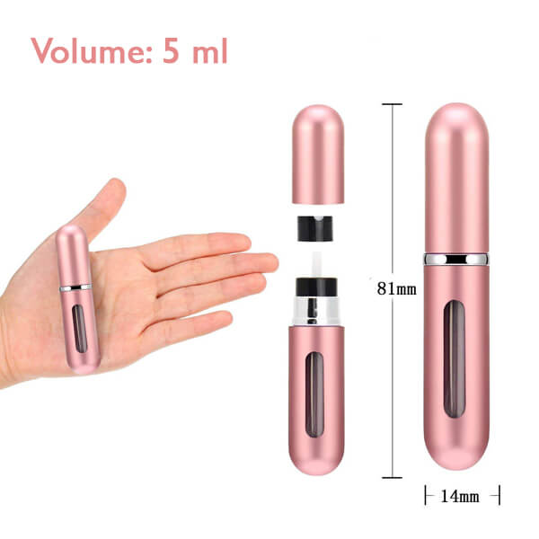 AROMIZER™ - 4 MINI BUTELKI Z SPRYSKIWACZEM W KOLORACH PERFUMÓW