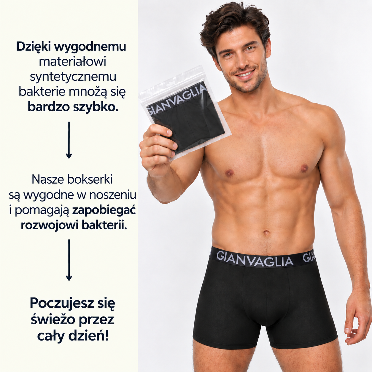 Szczegóły bokserek COTTONCORE