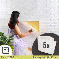 BRICKWALL® - SAMOPRZYLEPNA TAPETA 3D (77 cm x 70 cm)