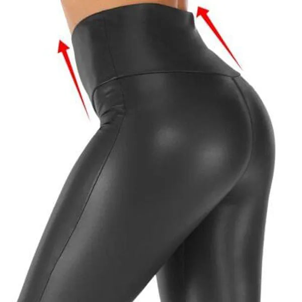 FIERCEFLEX™ - LEGGINSY „SKÓRZANE” OCIEPLANE
