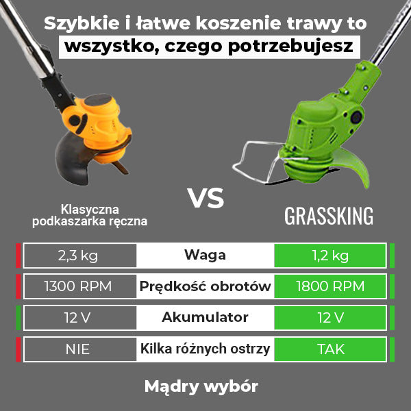 GRASSKING™ - PODKASZARKA AKUMULATOROWA