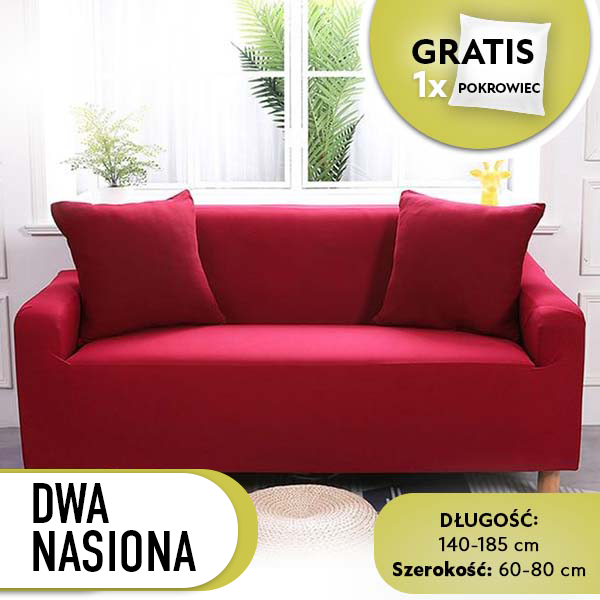 SOFTSTRETCH® - ROZCIĄGLIWE POKROWCE NA SOFĘ - DWA NASIONA